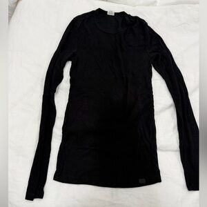 SET Active long sleeve ribbed t black size M
